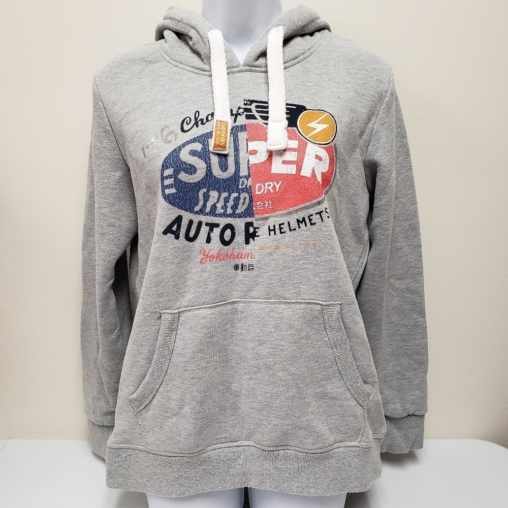Superdry Gasoline Splice Womens Sweatshirt Hoodie Size 10